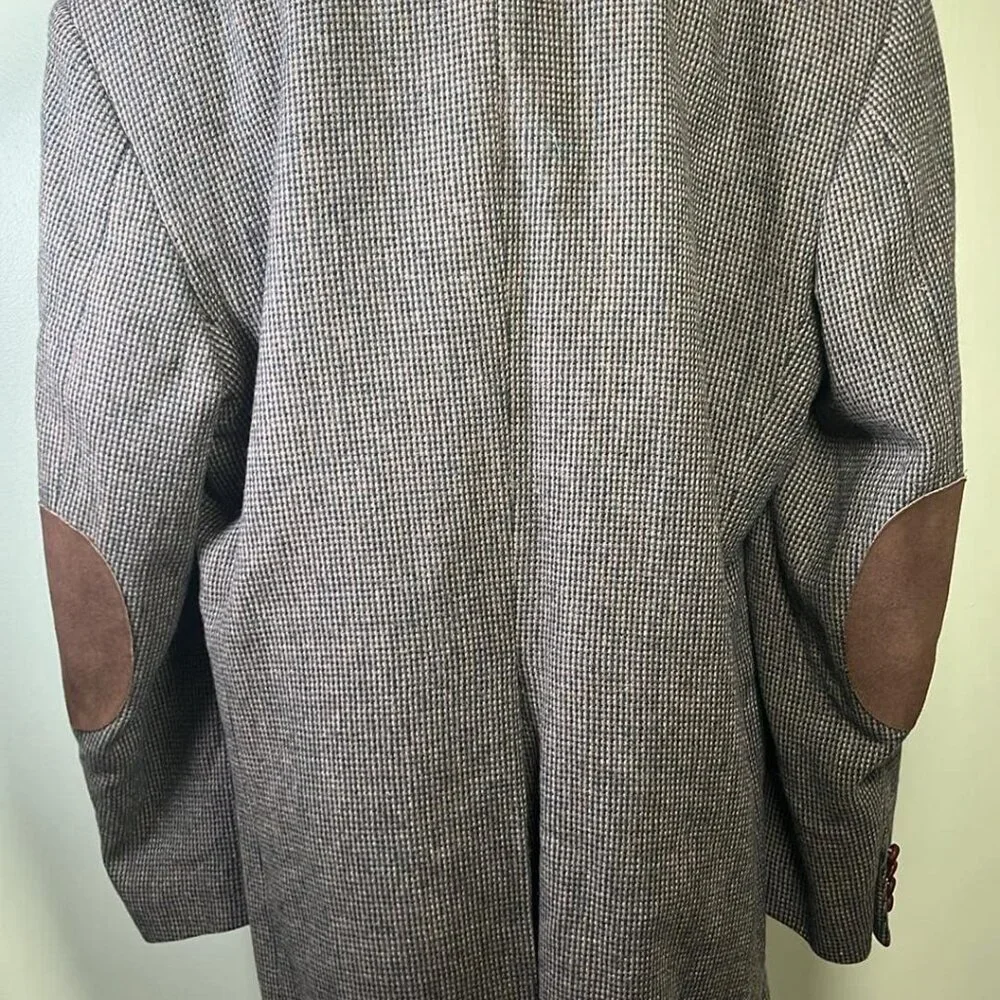 JD Christopher Lambswool Blend Sports Coat 48L W/Elbow Pads and‎ Leather Buttons